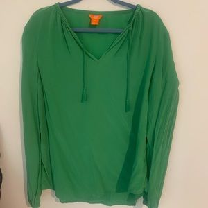 Boho style silk blouse